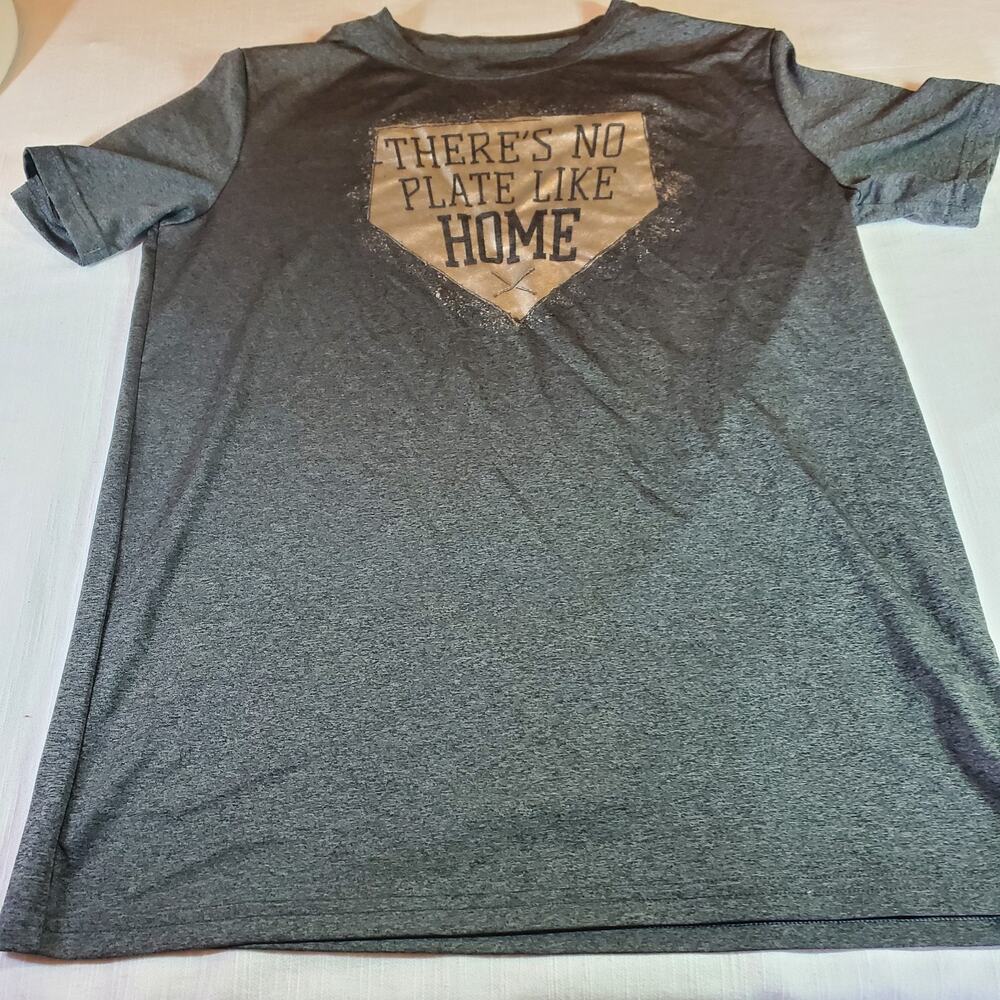 Reebok Boys Size XL 18-20 Heather Gray Athletic Short Sleeve T-Shirt Graphic Tee